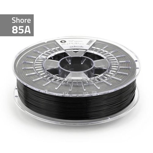  Extrudr Flex semiSoft 85A - Traffic Black RAL 9017 flexible TPU filament , 750 grams 