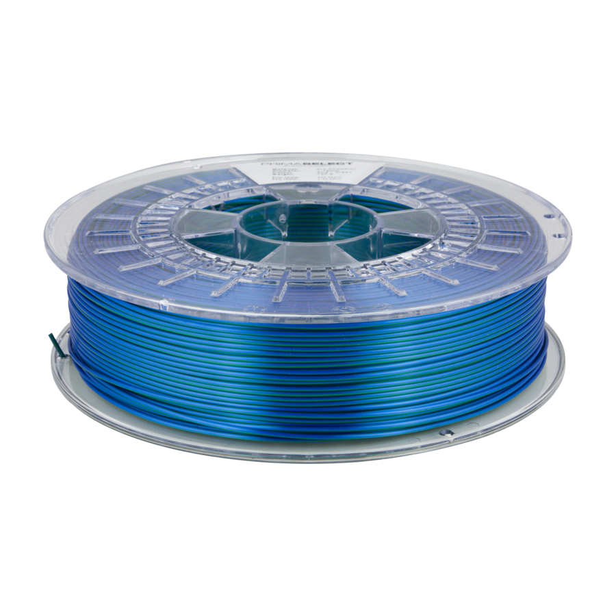 PLA DUO-colour - Groen/Blauw,  750 gram glossy Chameleon filament-1