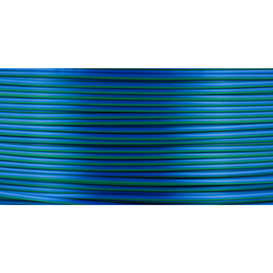 PLA DUO-colour - Groen/Blauw,  750 gram glossy Chameleon filament-2