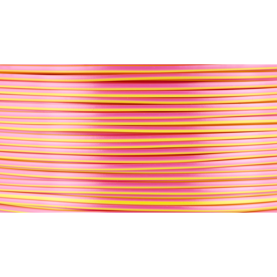 PLA DUO-colour - Pink/Yellow,  750 grams glossy Chameleon filament-2