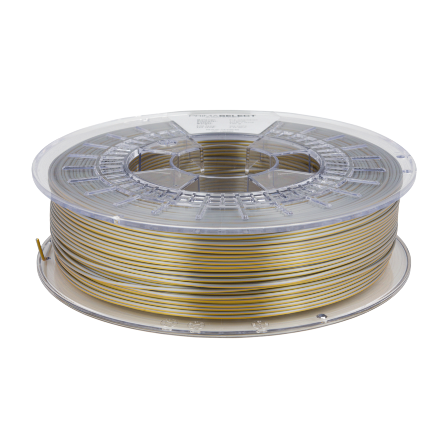 PLA DUO-colour - Silver/Gold,  750 grams glossy Chameleon filament-1