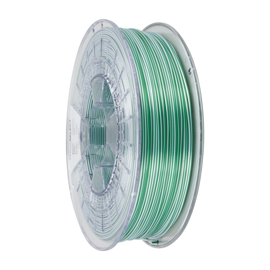 PLA Chameleon - wit/groen,  750 gram glossy DUO-colour filament-5