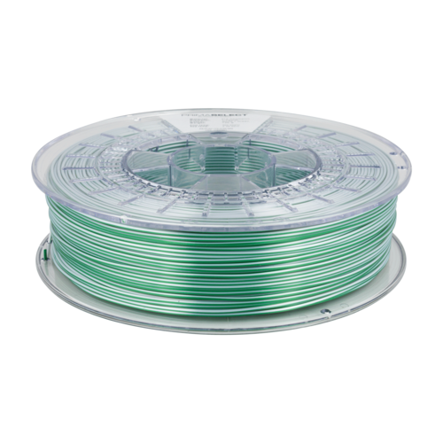  PrimaCreator PLA DUO-colour - white/green,  750 gram glossy Chameleon filament 