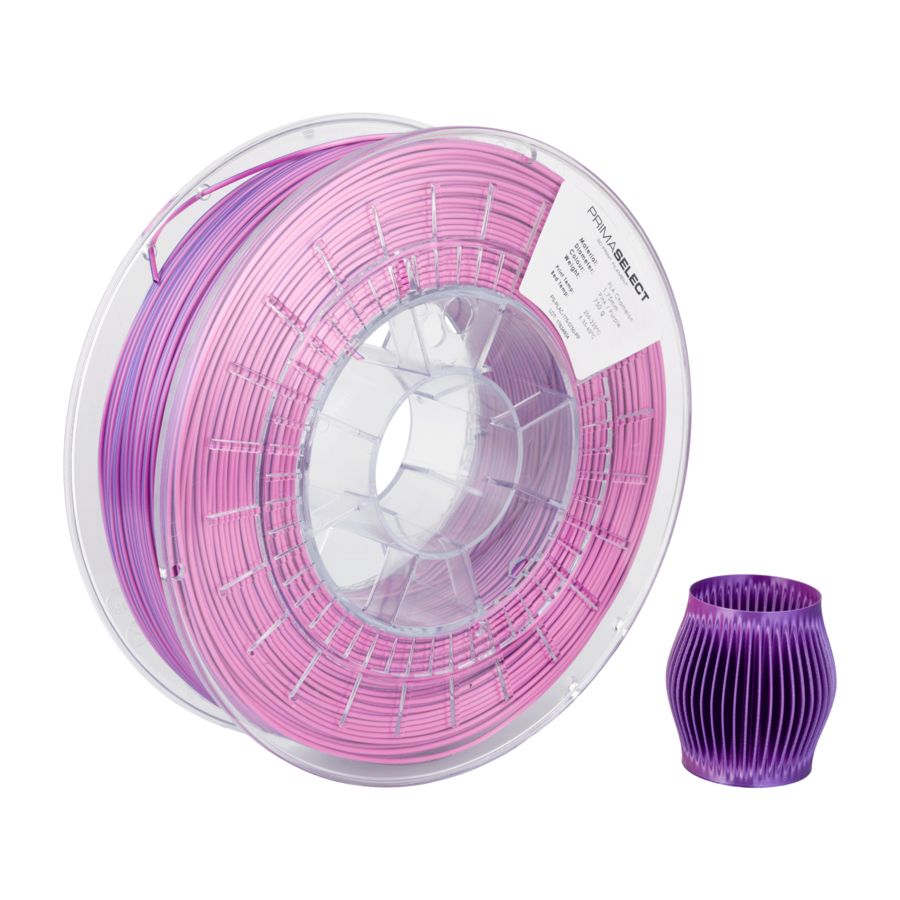 PLA DUO-colour - Pink/Purple,  750 grams glossy Chameleon filament-3