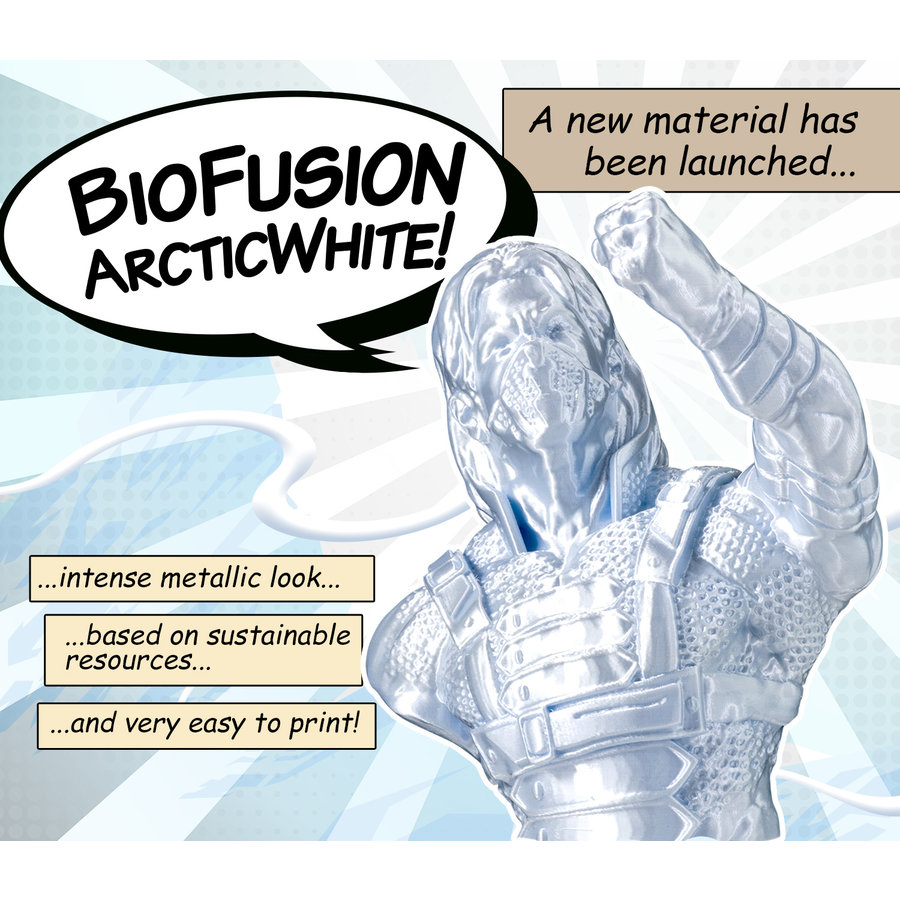 BioFusion - Arctic White/wit,  800 gram high gloss filament-2