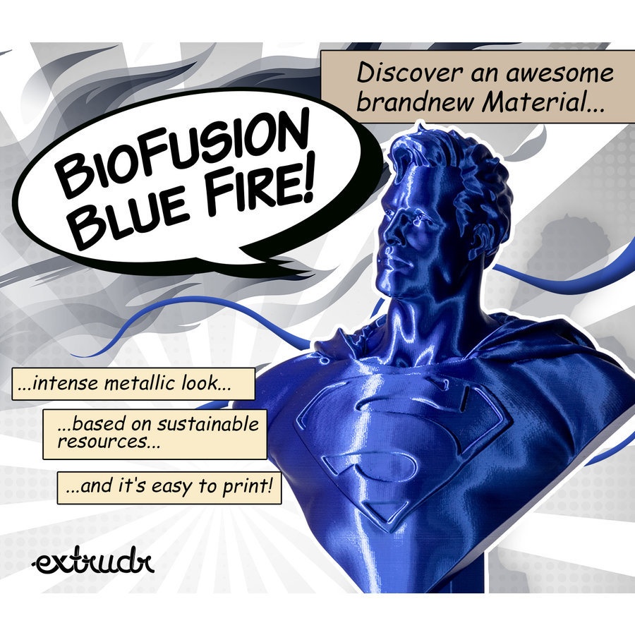 BioFusion - Blue Fire/Blauw,  800 gram high gloss filament-2