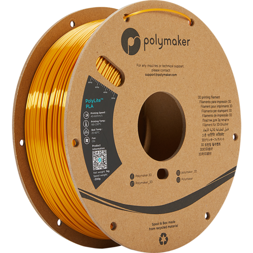  Polymaker PolyLite™ PLA SILK Gold, 1 KG Jam Free 3D filament 