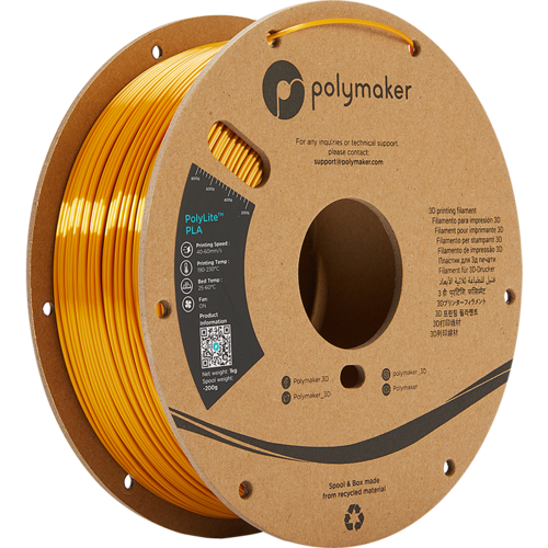  Polymaker PolyLite™ PLA SILK Goud, 1 KG Jam Free 3D filament 