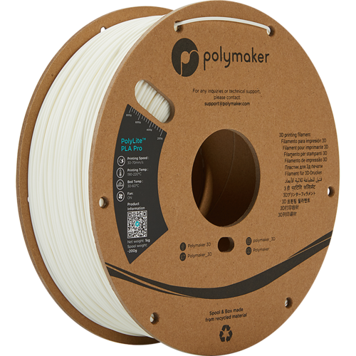  Polymaker PolyLite™ PLA PRO - wit, 1 KG professional Jam Free 3D filament 