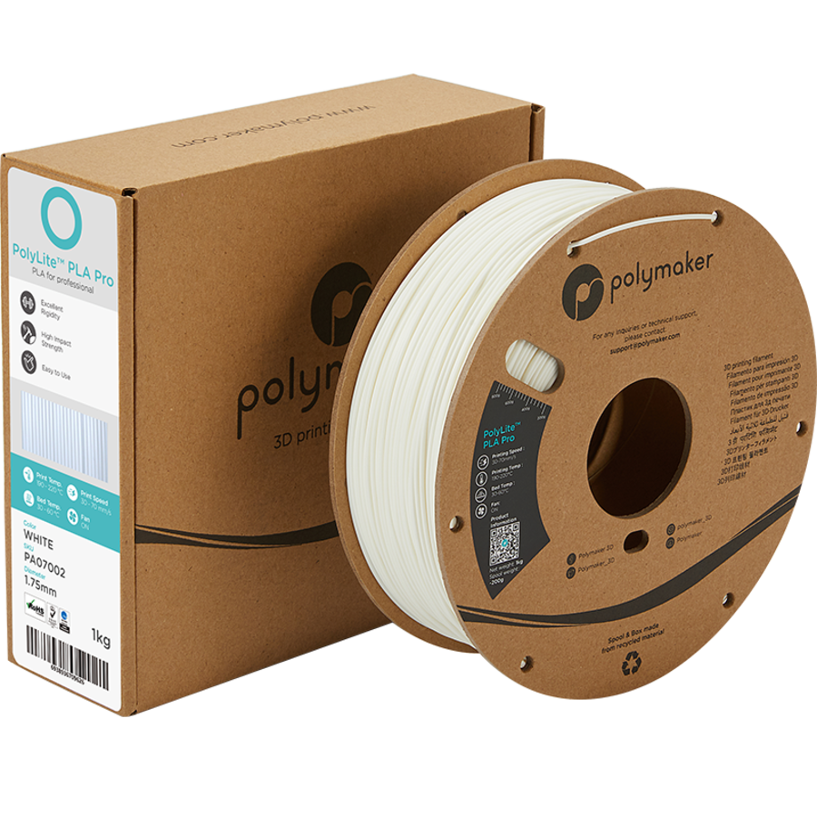 PolyLite™ PLA PRO - wit, 1 KG professional Jam Free 3D filament-4