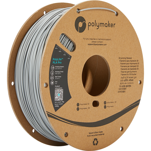  Polymaker PolyLite™ PLA PRO - GREY, 1 KG professional Jam Free 3D filament 