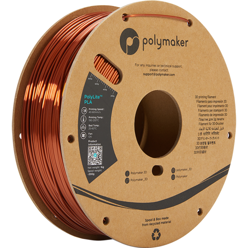  Polymaker PolyLite™ PLA SILK Bronze, 1 KG Jam Free 3D filament 