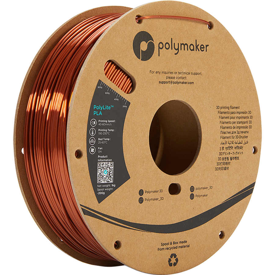 PolyLite™ PLA SILK Brons, 1 KG Jam Free 3D filament-1