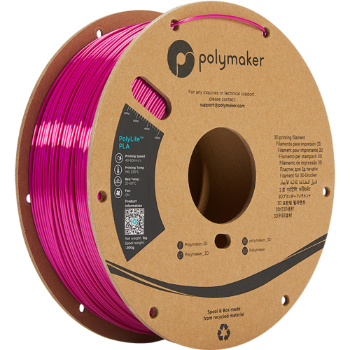  Polymaker PolyLite™ PLA SILK Magenta, 1 KG Jam Free 3D filament 