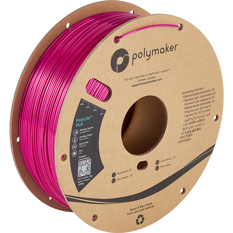 PolyLite™ PLA SILK Magenta, 1 KG Jam Free 3D filament-6