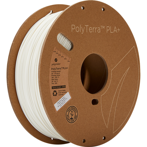  Polymaker PolyTerra™ PLA PLUS - WHITE, matte, enhanced PLA, 1KG 3D filament 
