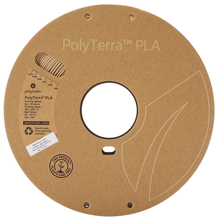 PolyTerra™ PLA Peanut/Creme, 1KG 3D filament-3