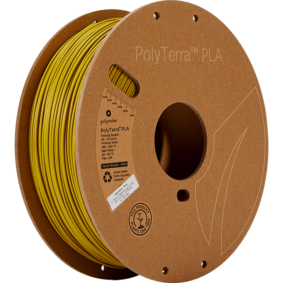 PolyTerra™ PLA Army Light Green/Mustard, 1KG 3D filament-1