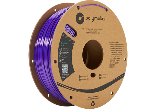  Polymaker PolyLite™ PLA SILK Purple/Paars, 1 KG Jam Free 3D filament 