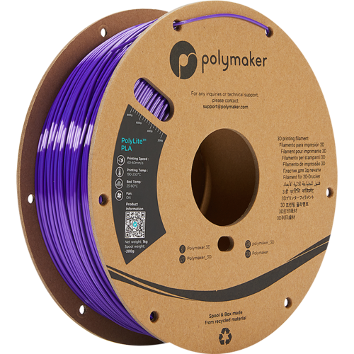  Polymaker PolyLite™ PLA SILK Purple, 1 KG Jam Free 3D filament 