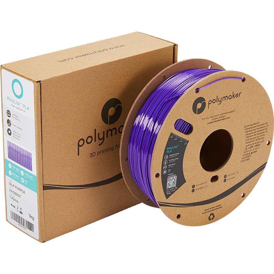 PolyLite™ PLA SILK Purple/Paars, 1 KG Jam Free 3D filament-6