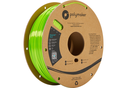  Polymaker PolyLite™ PLA SILK Lime, 1 KG Jam Free 3D filament 