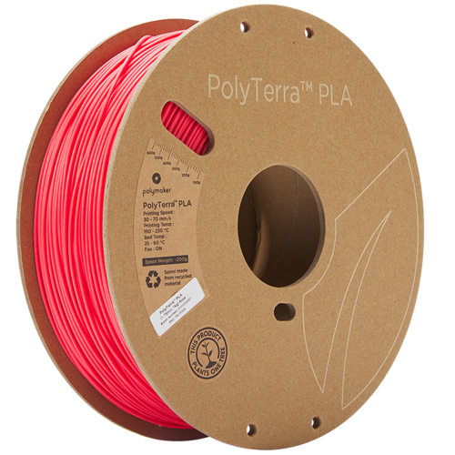  Polymaker PolyTerra™ PLA Rose/Roos Rood, 1KG 3D filament 