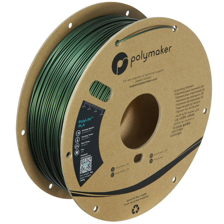PolyLite™ PLA SPARKLE Donker Groen, 1 KG Jam Free 3D filament-6