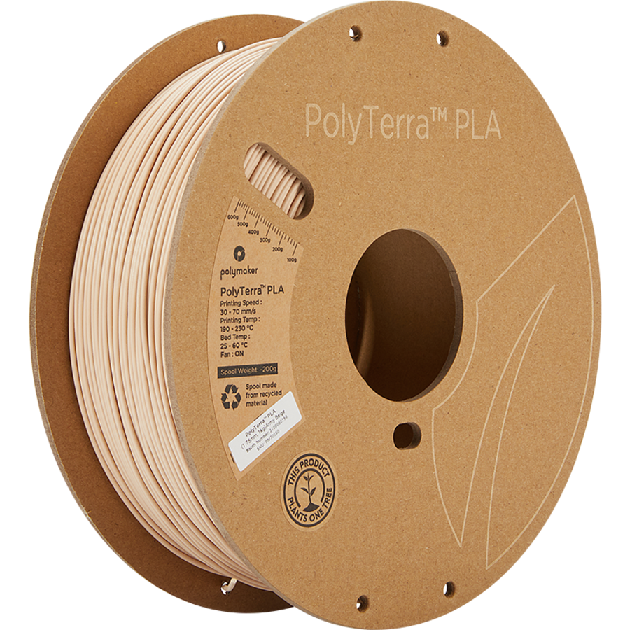 PolyTerra™ PLA  Army Beige/Crème, 1KG 3D filament-1