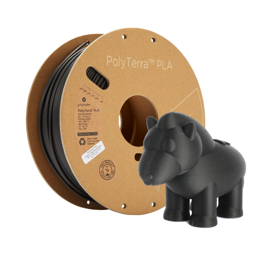 PolyTerra™ 3KG PLA black, Charcoal Black, 3.000 grams 3D filament-7