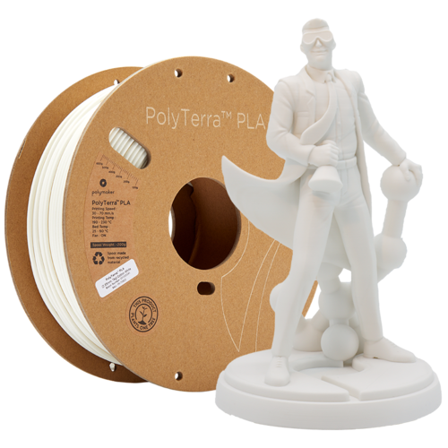  Polymaker PolyTerra™ 3KG PLA white, Cotton White, 3D filament 