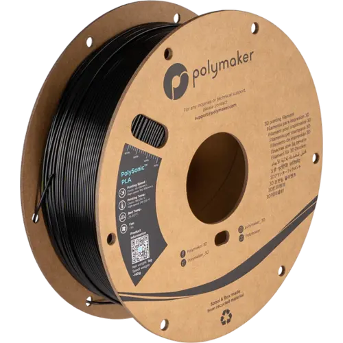  Polymaker PolySonic™ High Speed PLA Black, 1KG 3D filament 