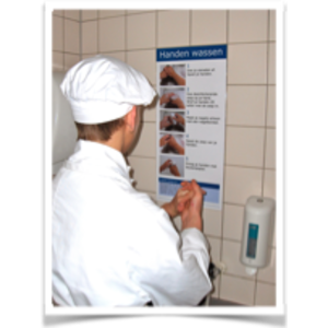 poster 'Handen wassen'