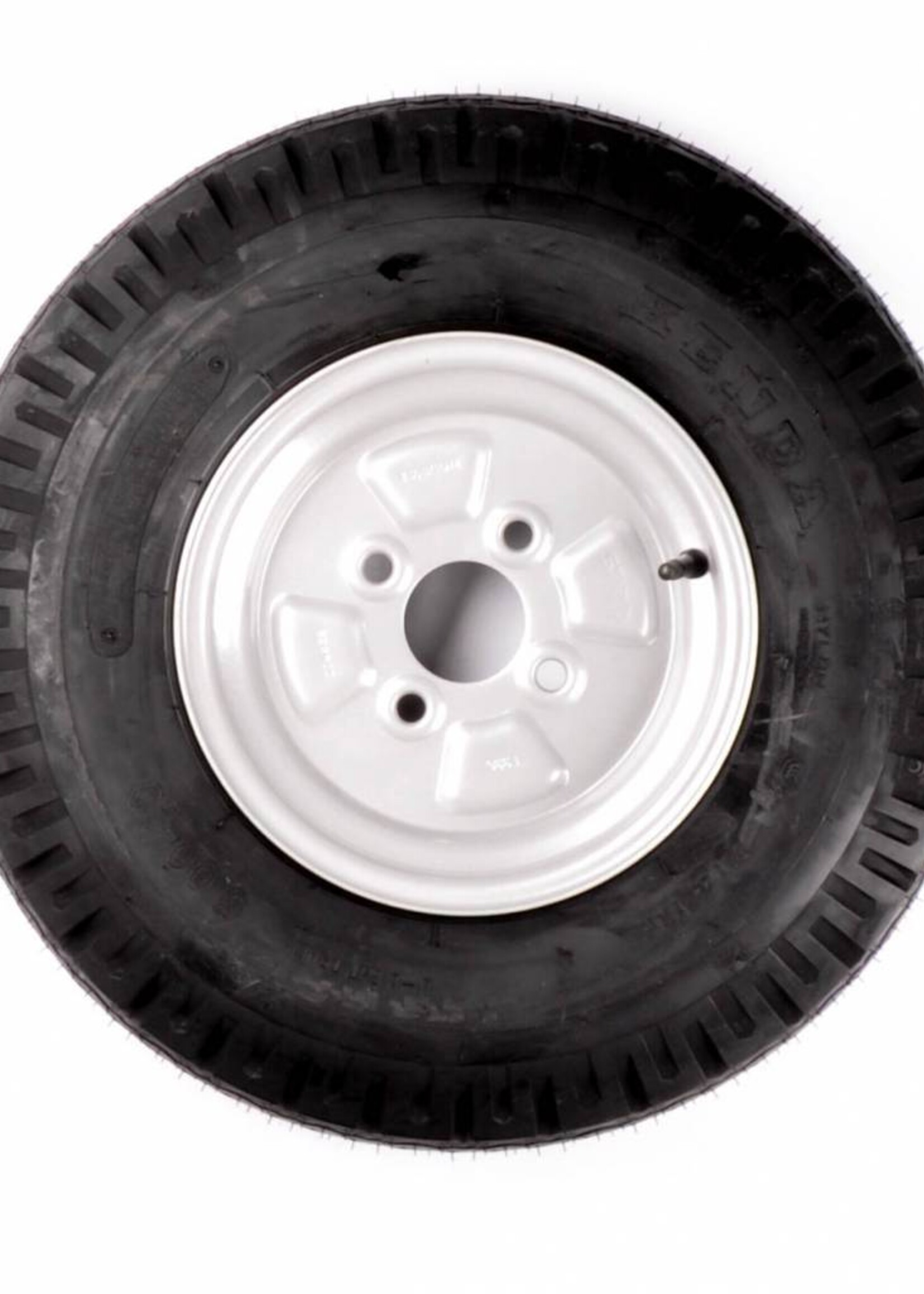 Cantonal Compleet wiel - 5.00-10 band + velg - opel steek: 4x100 - draagvermogen 355 kg - 4PR - naafdiameter 60 mm