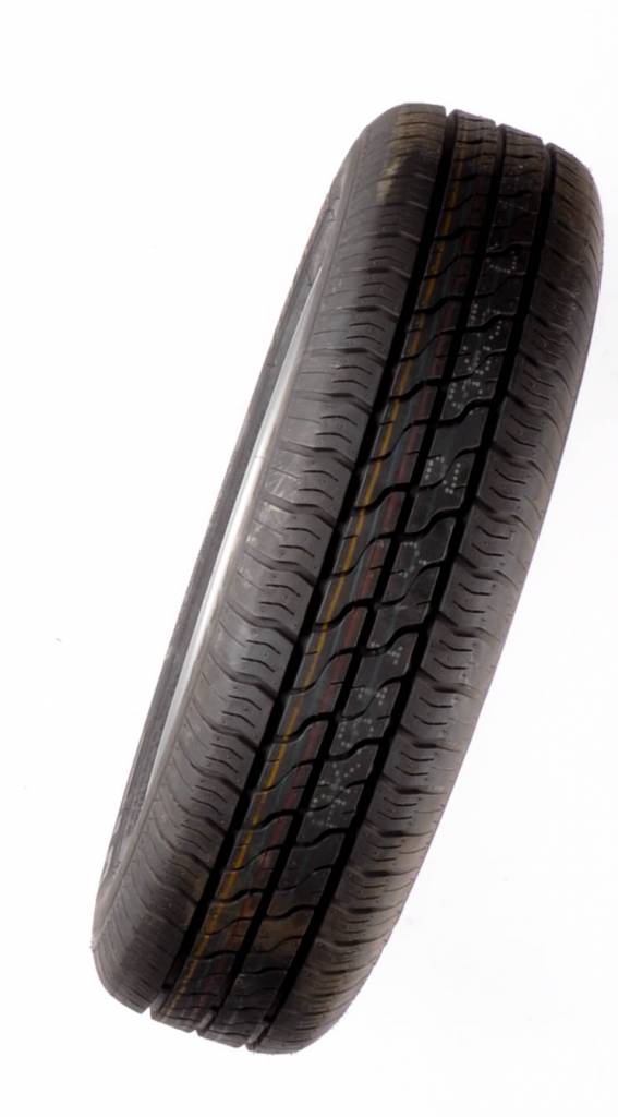 Compleet wiel 145/70R13 band + velg - opel steek 4x100 - draagvermogen 425 kg - 57 mm naafdiameter