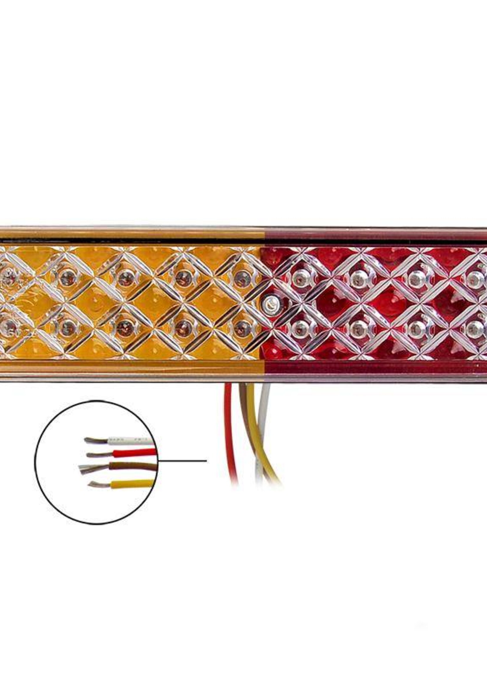 Cantonal Achterlicht LED 135x38x24 mm - 3 functies LED