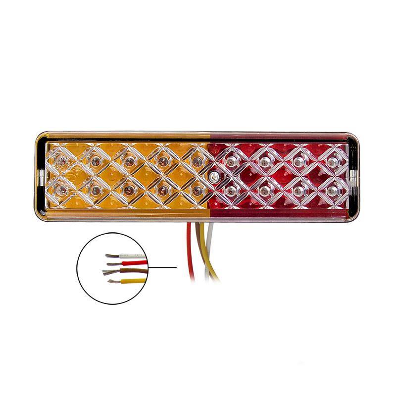 Achterlicht LED 135x38x24 mm - 3 functies LED