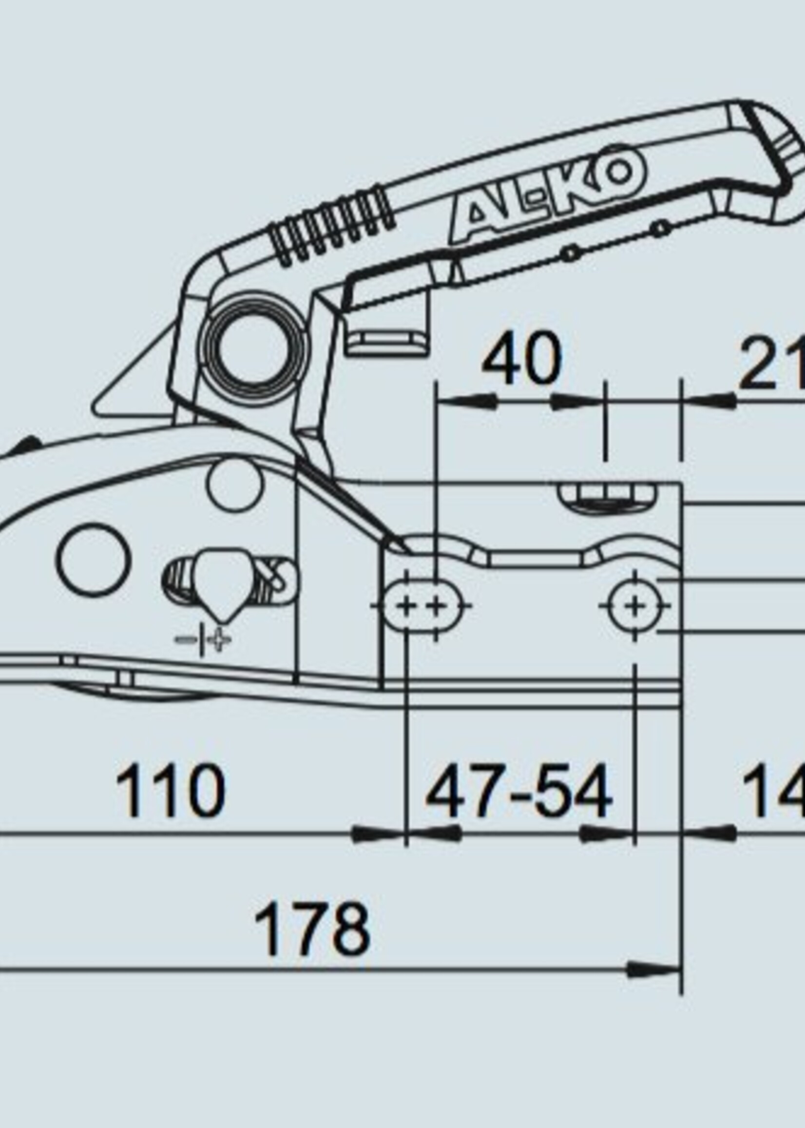 AL-KO AL-KO AK270 - rond 50 mm - 2700 kg - geremde koppeling