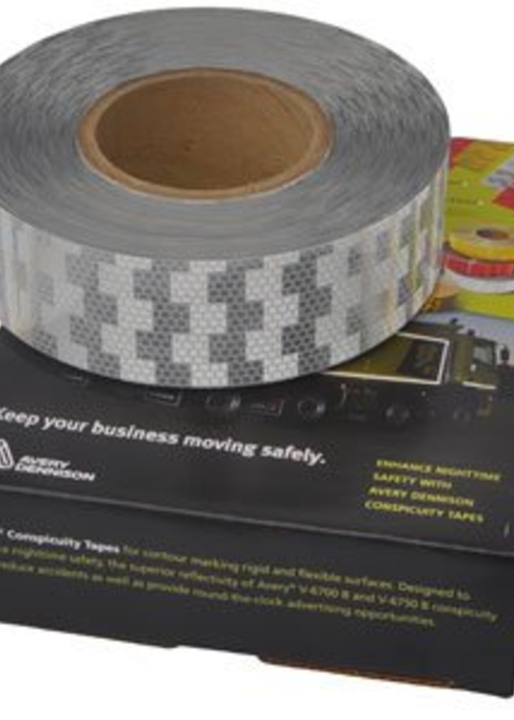 Avery Reflecterende tape voor harde ondergrond - wit - per meter