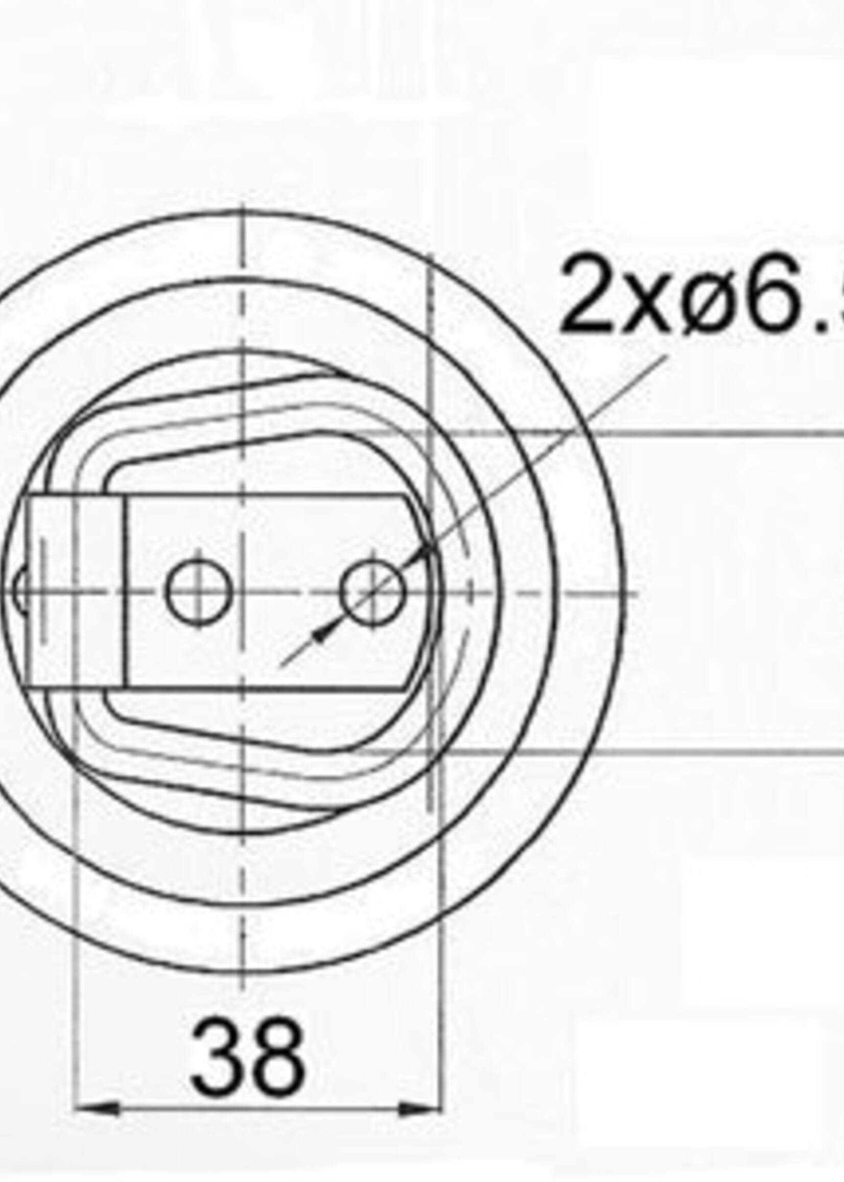 Cantonal Bevestigingsring rond inbouw 79x13 mm - set van 4 stuks