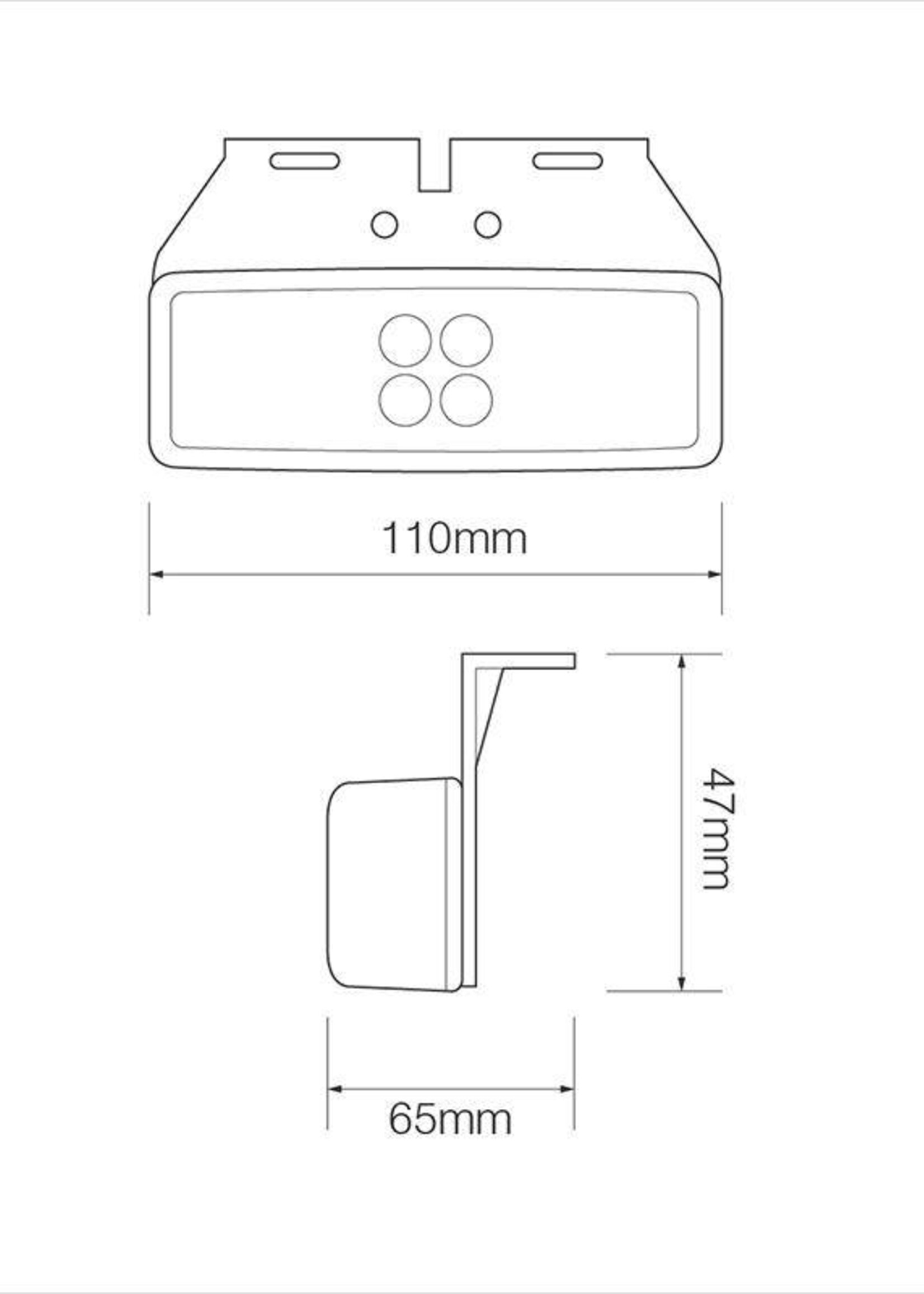 Cantonal Zijmarkeringslamp Wit LED