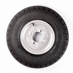Compleet wiel - 5.20-10 band + velg - franse steek: 4x115 - draagvermogen 280 kg - 4PR - naafdiameter 85 mm