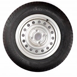 Compleet wiel 145/70R13 band + velg - opel steek 4x100 - draagvermogen 425 kg - 57 mm naafdiameter