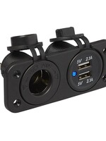 Cantonal Inbouw kit - stekkerdoos DIN + 2x USB poort 2x2100mA