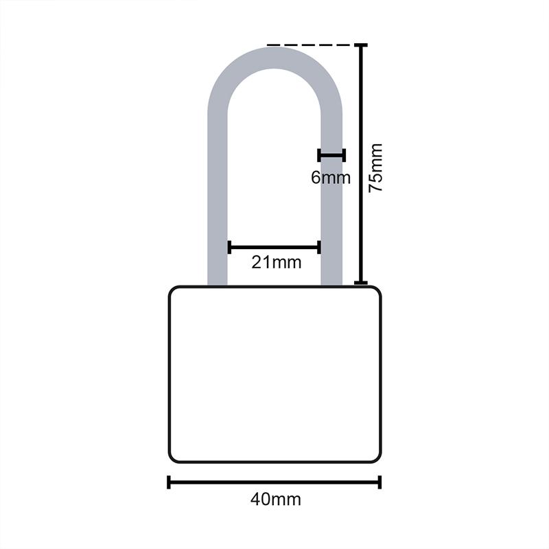 Technische Zeichnung 75 mm Vorhängeschloss aanhangwagendirect.nl