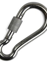 Cantonal Grote karabijnhaak RVS 120x11 mm - 17 mm oog