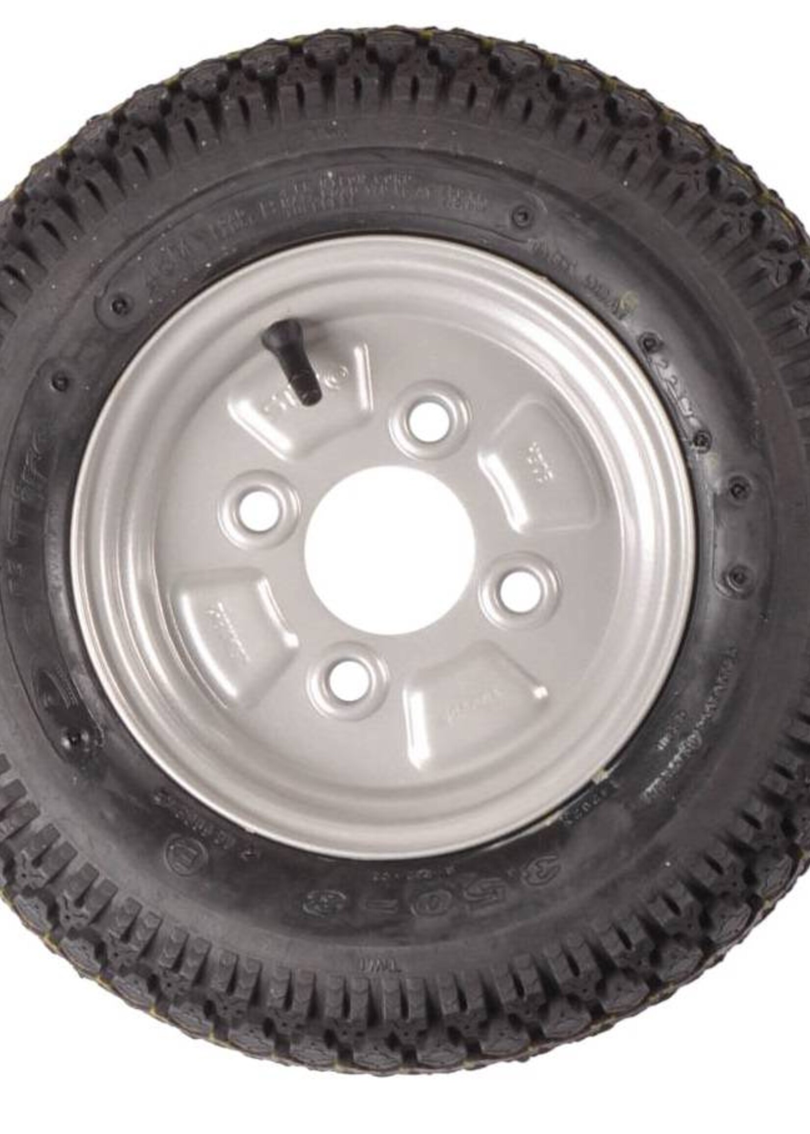 Kenda Compleet wiel - 3.50-8 band + velg - opel steek: 4x100 - 4PR - draagvermogen 170 kg - naafdiameter 60 mm