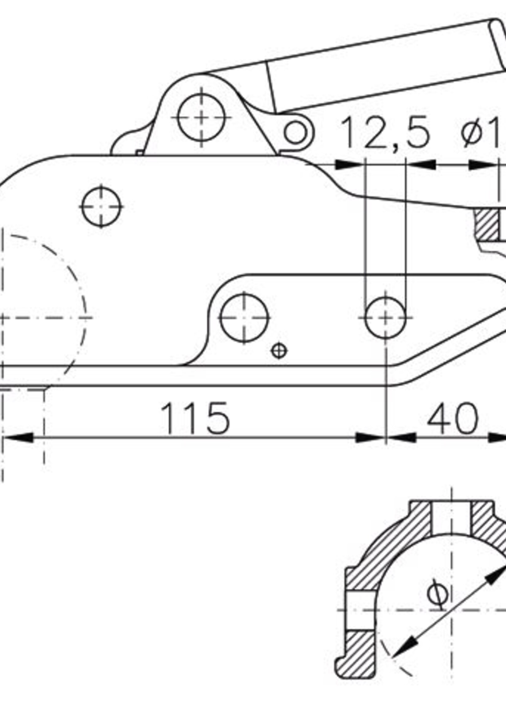 Winterhoff Winterhoff WW200 - rond 50 mm - 3000 kg - geremde koppeling