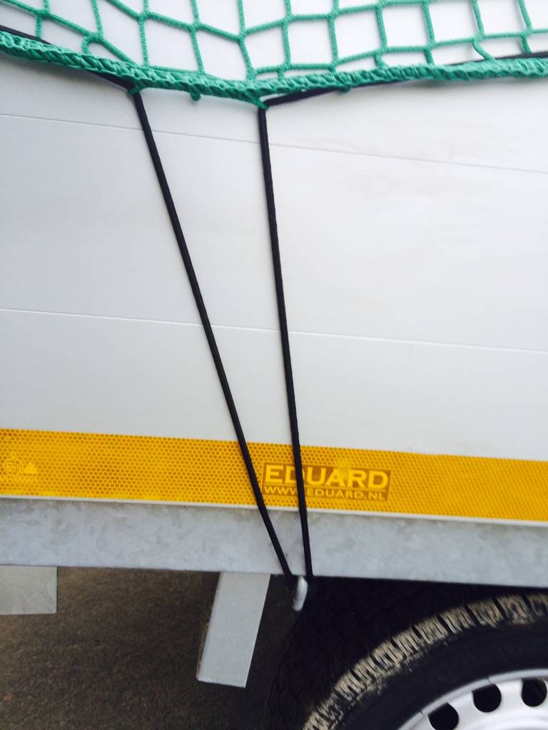 Premium maasnet - 370x250 cm - inclusief elastiek rondom - UV bestendig - net voor aanhanger