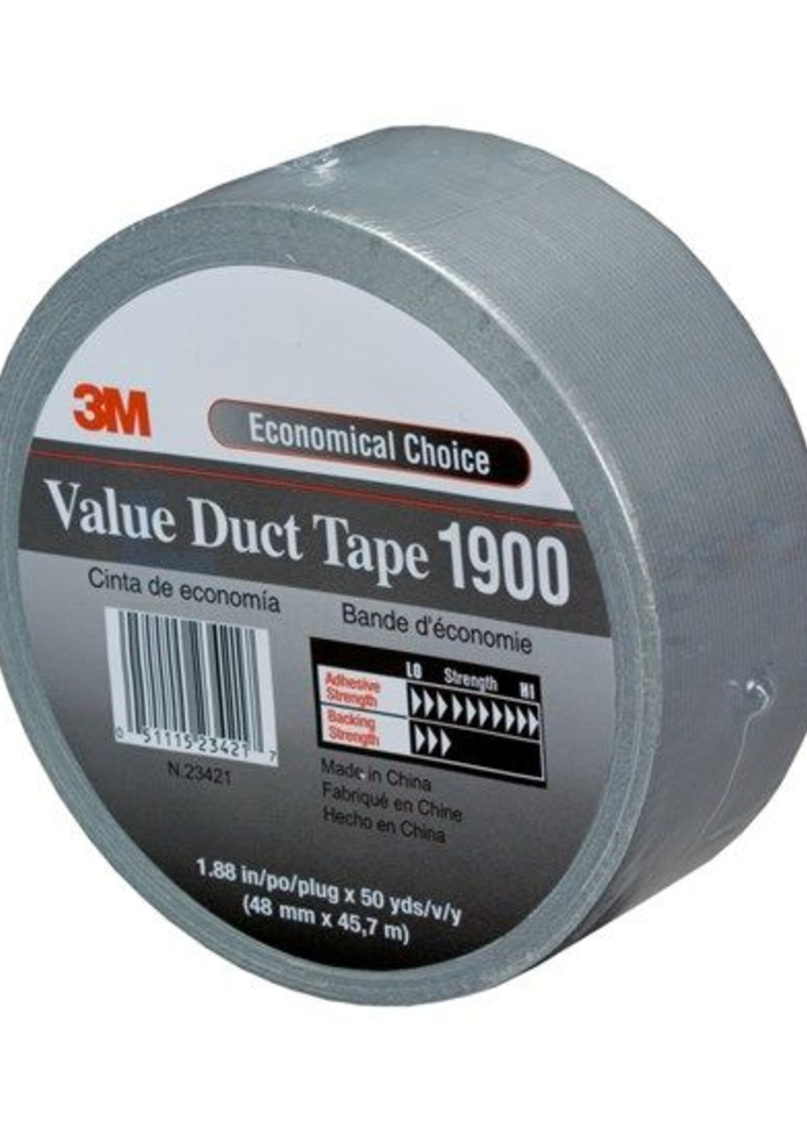 Cantonal DuctTape 3M 1900 Economy 50 mm x 50 meter zilver